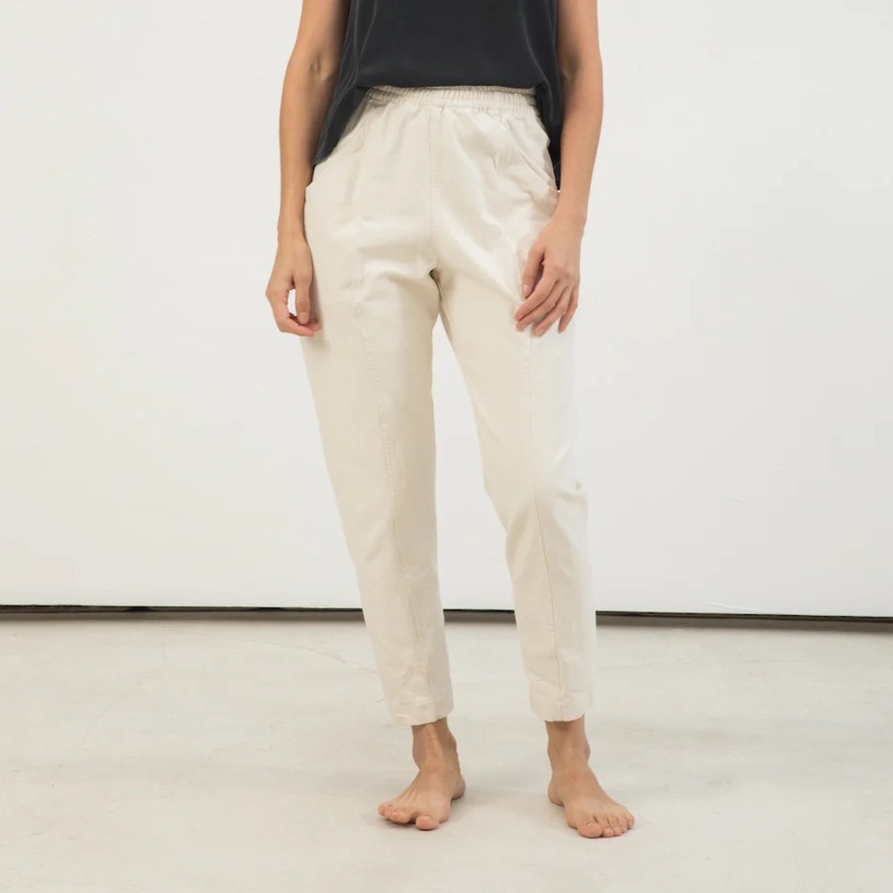 Elizabeth Suzann | Clyde Workpants in Ivory Cotton Twill | size 14-T
